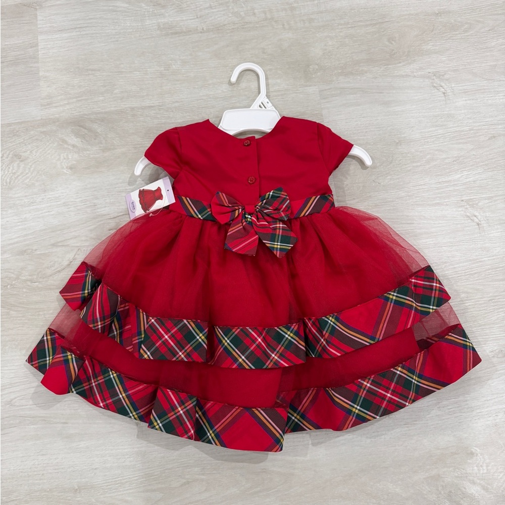 Blueberi Boulevard Vibrant Red Plaid Dress